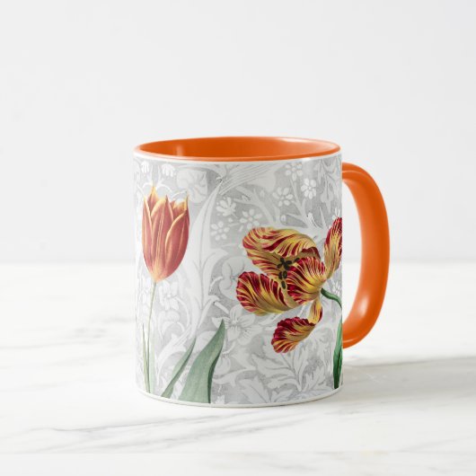 チューリップ成長ヴィンテージスタイルマグカップのステージ マグカップ (正面右)