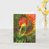 チューリップ扇形…... カード (黄色い花)