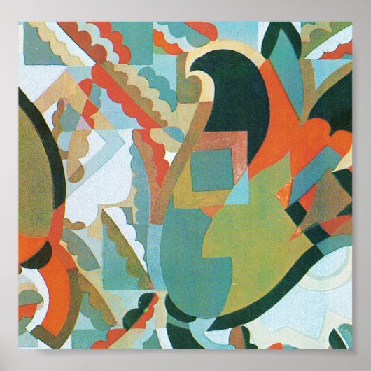 チューリップ抽象芸術 ポスター (正面)