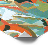 チューリップ抽象芸術 ポスター (角)