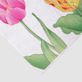 チューリップ日本の、ウッドブロックアート、デコページ 薄葉紙 (詳細)