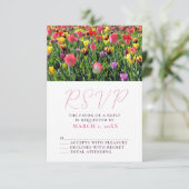 チューリップ春の結婚式RSVP 出欠カード (スタンド正面)