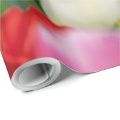 チューリップ春の花ガーデンフローライエローピンクレッド ラッピングペーパー (ロールコーナー)