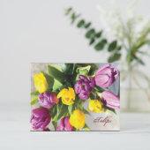 チューリップ春 ポストカード (スタンド正面)