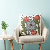 チューリップ模様のカザフ風の装飾装飾用クッション クッション (椅子)