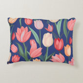 チューリップ模様。 アクセントクッション (裏面)