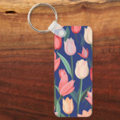 チューリップ模様。 キーホルダー (正面)