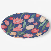 チューリップ模様。 ペーパープレート (アングル)