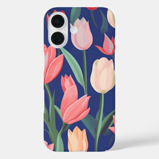 チューリップ模様。 Case-Mate iPhoneケース (裏面)