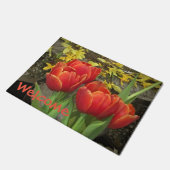 チューリップ歓迎 ドアマット (アングル)