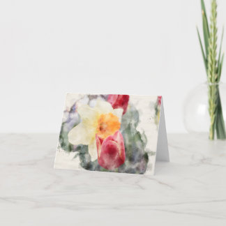 チューリップ水仙 サンキューカード