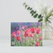 チューリップ水平はがき ポストカード (スタンド正面)