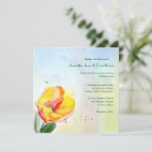 チューリップ水彩結婚式招待状 招待状 (スタンド正面)