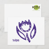 チューリップ深いブルーチューリップはがき ポストカード (正面/裏面)