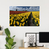 チューリップ畑に出ている ポスター (ホームオフィス)