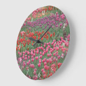 チューリップ畑 ラージ壁時計 (傾斜)