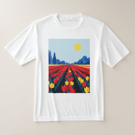 チューリップ畑 Tシャツ