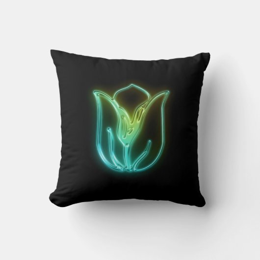 チューリップ白熱［赤熱］光を放つアメリカンモジョ枕 クッション (正面)