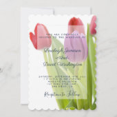 チューリップ結婚式招待状 招待状 (正面)