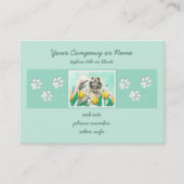 チューリップ絵画の可愛いオリジナルドッグアートに輝く 名刺 (正面)