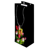チューリップ絵画ズ – オリジナルフラワーアート ワインギフトバッグ (裏面アングル)
