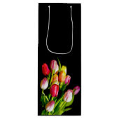 チューリップ絵画ズ – オリジナルフラワーアート ワインギフトバッグ (正面)