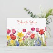 チューリップ絵画咲き サンキューカード (スタンド正面)