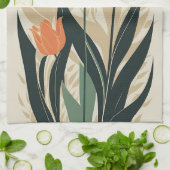 チューリップ自然をテーマにした キッチンタオル (折り畳み)