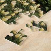 チューリップ花が垂直の風車 ジグソーパズル (側面)