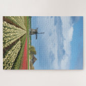 チューリップ花が垂直の風車 ジグソーパズル (横)