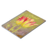 チューリップ花とArt Journalノートブック ノートブック (左側)