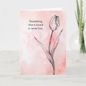 チューリップ花同情カードロス葬儀記念 カード (正面)