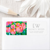 チューリップ花差出人住所ラベル ラベル (インサイチュ)