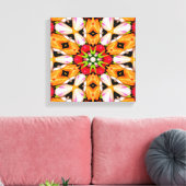 チューリップ花束パターン キャンバスプリント (インサイチュ (リビング))