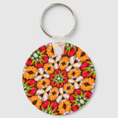 チューリップ花束パターン キーホルダー (正面)