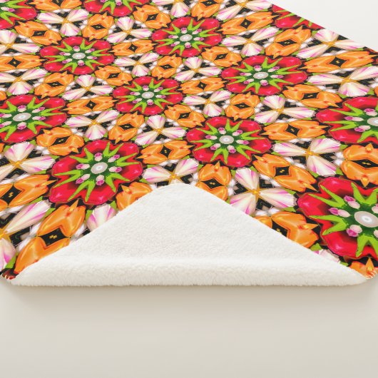 チューリップ花束パターン シェルパブランケット (3/4)