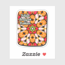 チューリップ花束パターン シール