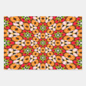 チューリップ花束パターン ラッピングペーパーシート (正面3)