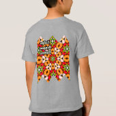 チューリップ花束パターン Tシャツ (裏面)