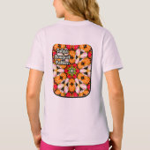 チューリップ花束パターン Tシャツ (裏面)