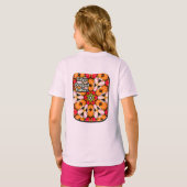 チューリップ花束パターン Tシャツ (裏面フル)
