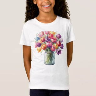 チューリップ花瓶 Tシャツ