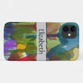 チューリップ花、水彩花、あなたの名前 Case-Mate iPhoneケース (裏面(横))