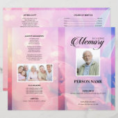 チューリップ葬儀テンプレート (正面/裏面)