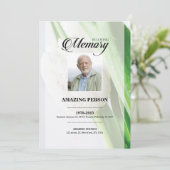 チューリップ葬儀祈りの言葉カードテンプレート (スタンド正面)