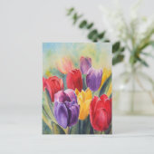 チューリップ虹 ポストカード (スタンド正面)