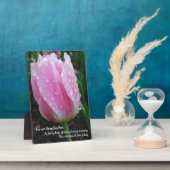 チューリップ記念卓上プレートとイーゼル フォトプラーク (側面)