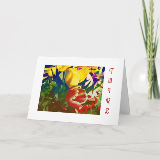 チューリップ誕生日カード カード (正面)