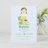 チューリップ誕生日招待状 招待状 (スタンド正面)