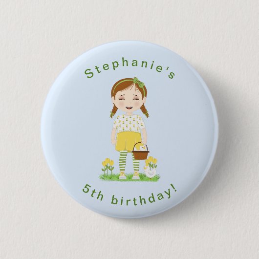 チューリップ誕生日 缶バッジ (正面)